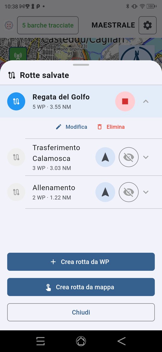 Una rotta aperta: Modifica, Elimina